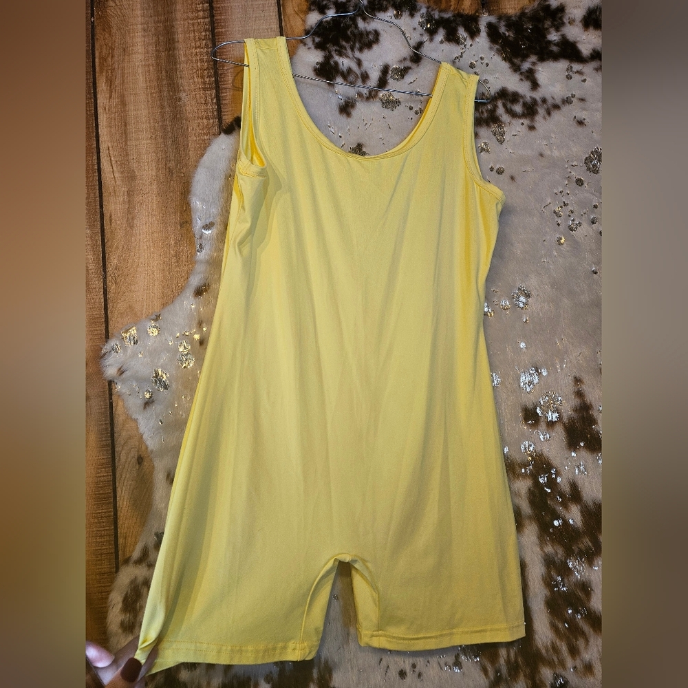 Yellow Sleeveless Romper